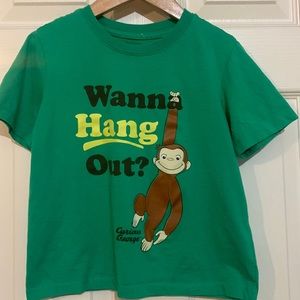 Curious George Tee shirt. Green